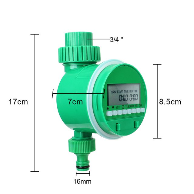 Temporizador de riego automático Dispositivo de control de agua de jardín Controlador de válvula inteligente Pantalla LCD Clicker de riego electrónico