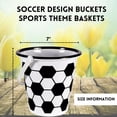 thumbnail image 2 of Soccer Design Bucket Sports Theme Basket for Home Kitchen Party Favor Treats Candies Egg Hunting Goodie Storage Container Empty Filler Easter Birthday Gift Decoration Set Supplies - 2 count, 2 of 7