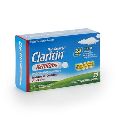 Claritin RediTabs 24 Hour Non-Drowsy Allergy Medicine, Loratadine Antihistamine Tablets, 30 Ct