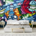 thumbnail image 3 of Idea4wall 5pcs Colorful One-eyed Bacteria Cartoon Printed Stick Wallpaper Removable Wall Murals Large Wall Stickers for Home Decoration, 96"x120", 3 of 5