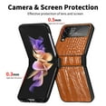 thumbnail image 4 of TECH CIRCLE Case for Samsung Galaxy Z Flip 4 5G Case,Luxury Business PU Leather Back Cover Bumper Shockproof Hard PC Ultra-Thin Case for Samsung Galaxy Z Flip 4 5G 2022,Red, 4 of 9