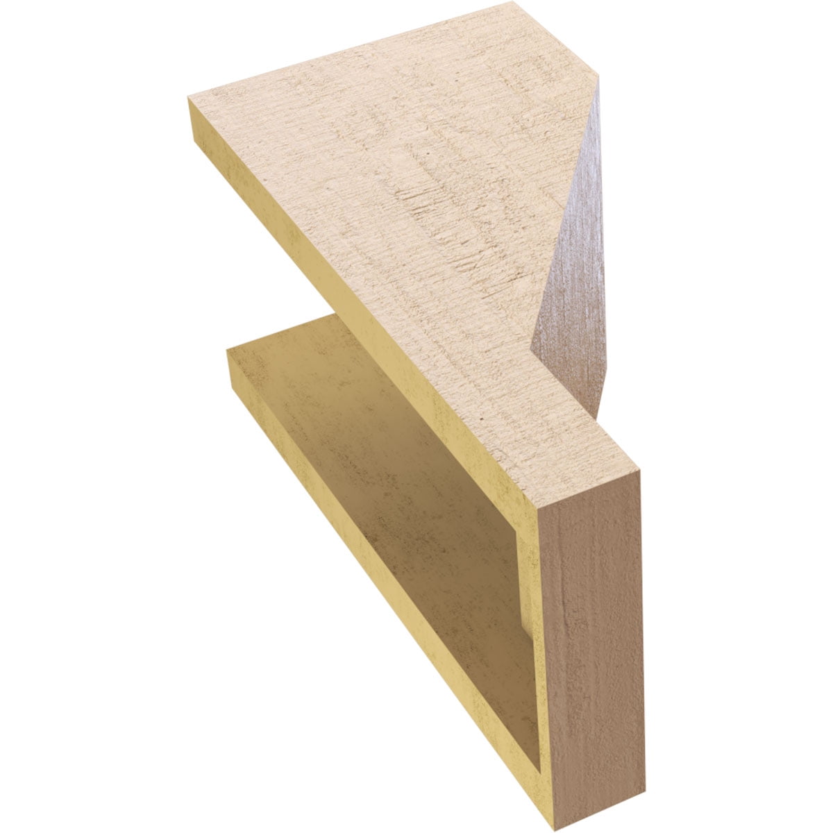 7"W x 7"D x 14"H Wide Clemmons Rough Cedar Woodgrain TimberThane Corbel, Primed Tan