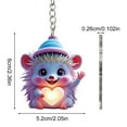 thumbnail image 5 of MORESEC under $5 2Pcs Acrylic Keychain, Cute Hedgehog Shaped Acrylic Keychain, Colorful Backpack Keyring Charm for Purse Bag Zipper, Decorative Gift for Kids Friends, Lightweight Durable Accessory, 5 of 9