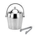 thumbnail image 1 of Cateissary Cubo de hielo de acero inoxidable de 2,0 l con abrazadera y tapa, bandeja portátil de doble pared para cubitos de hielo, enfriador de cerveza Cocina y Comedor Cateissary HA021542-00, 1 of 6