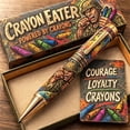 thumbnail image 2 of Crayon Pen Loyalty Courage Creative Drawing Tool Writing Instrument Inspirational Art Supply for Crafting Journaling Positive Message Pen, 2 of 5