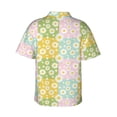 thumbnail image 3 of Fotbe Daisies Flowers Hawaiian Shirt for Men Unisex Summer Beach Casual Short Sleeve Cotton Linen Button Down Shirts-Medium, 3 of 9