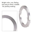 thumbnail image 4 of Aluminum Wire Bendable Metal Craft Wire Flat Craft Wire Bezel Strip Wire for Cabochons Jewelry Making Silver, 4 of 8