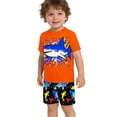 thumbnail image 6 of ITSAME Boys Swimwear Set 2-Piece Crewneck Tops and Swim Trunks Quick-Dry Seaside Vacation Swimsuit Multicolor Size 3-4, 6 of 9