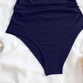thumbnail image 7 of UTSJKR Womens One Piece Swimsuits Tummy Control Thong Monokini Cutout High Waisted Bathing Suit Criss Cross Tie Back Swimsuit Navy 10, 7 of 7