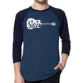 thumbnail image 1 of Men's Raglan Baseball Word Art T-shirt - Peace Love Country, 1 of 2