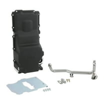 Holley 302-3BK LS Swap Oil Pan Additional Front Clearance Carbon Black Ceramic