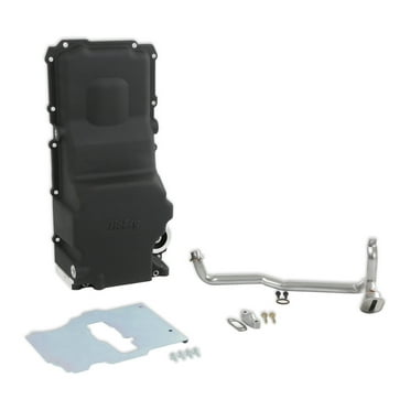 Holley 302-3BK LS Swap Oil Pan Additional Front Clearance Carbon Black Ceramic
