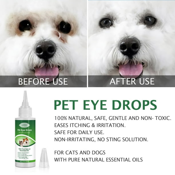 30 off Clearance 60ml Dog and Cat Eye Wash Eye Drops for Dogs and Cats To Flush and Soothe Eye Irritations Dog Tear Stain Cleaner Safe for All Animals Tear Stain