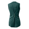 thumbnail image 5 of Dazajoo Cotton Linen Tank Tops for Women V Neck Sleeveless T-Shirts Summer Basic Vest Blouses for Work,Green,XL, 5 of 6