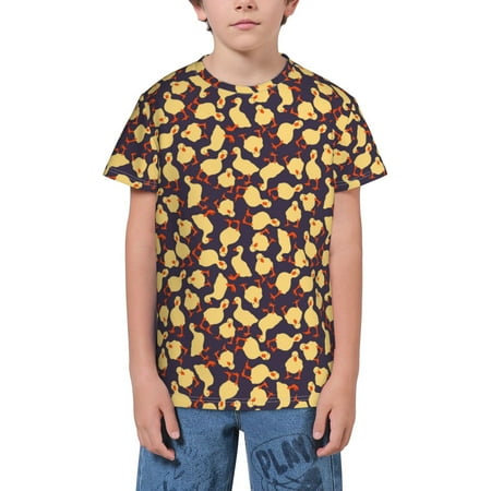 Wukai Cute Small Farm Birds Youth Unisex Short Sleeve T-Shirt for Boys, Girls, Teens, and Kids-X-Small