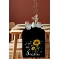 thumbnail image 2 of Table Runner Dresser Scarves 70 Inch Long, Sunshine Quotes Sunflowers with Bees Linen Dining Table Runners Yellow Floral on Black Tabletop Scarf for Wedding Holiday Party Kitchen, 2 of 7