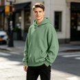 thumbnail image 6 of IYYVV Mens Hoodie Fabric Oversized Hooded Sweatshirt Oversize, Long Tall, Hood , Vintage, Running, Suit for Warm, Fall Winter, Pink L, 6 of 8