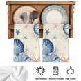 thumbnail image 5 of Navy Blue Shell Coastal Kitchen Towels Set of 2, Beige Starfish Coral Summer Beach Absorbent Dish Towels for Kitchen, Microfiber Hand Towel, Quick Drying Tea Towel for Cleaning Decorative Dishcloths, 5 of 7