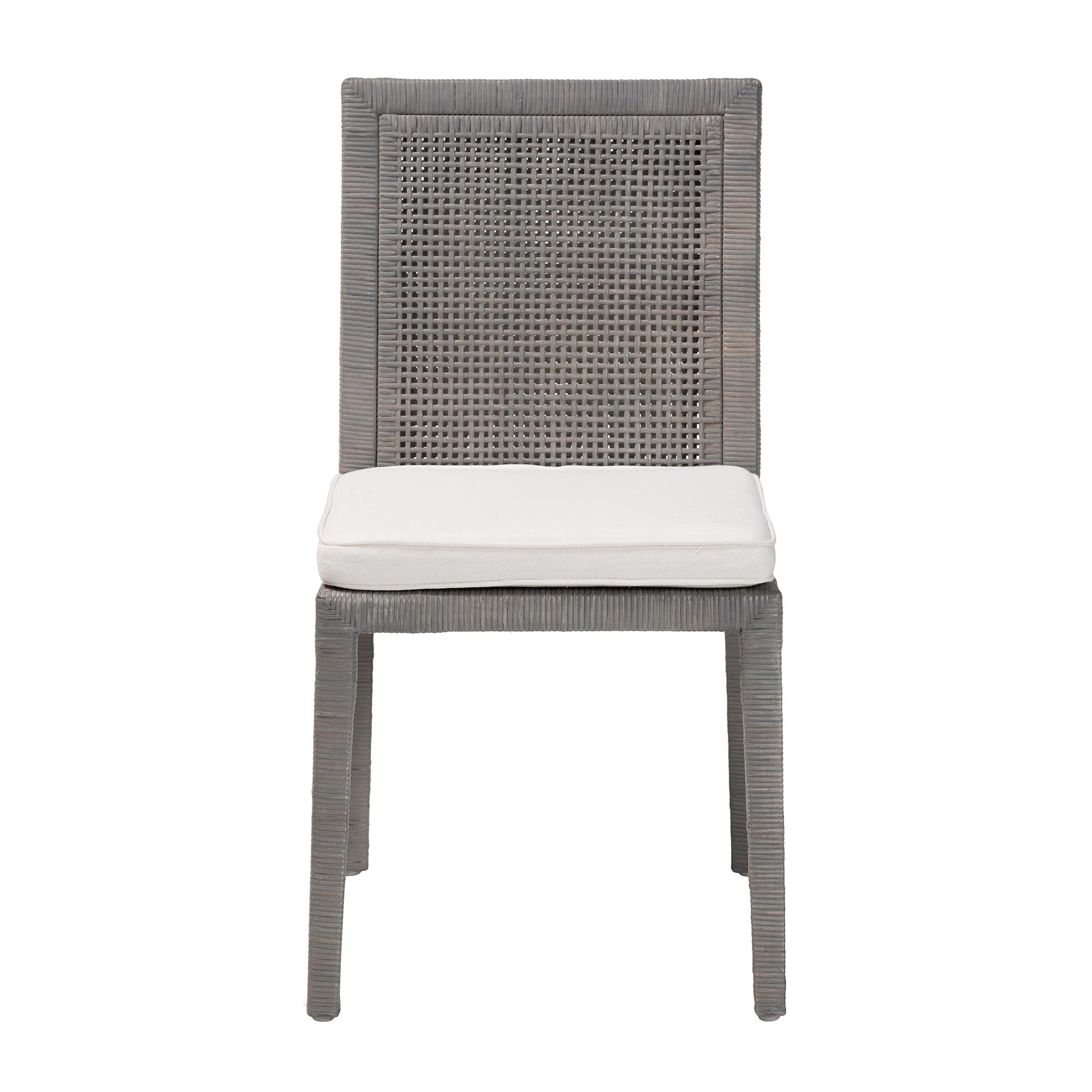 bali & pari Sofia Boho Dining Chair, Dining Height, Seat Height of 17", French Grey