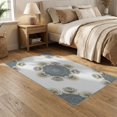 thumbnail image 2 of ODIKA Abstract Faded Emblem Watercolor Floral Radiating Symmetrical Design Non-Slip Low Profile for Guest Room, Lounge, Apartment, 2 of 7