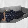 thumbnail image 6 of Dark Blue Soft Flannel Fleece Throw Blanket, Diagonal Checkered Pattern Halftone Technology Inspired Modern Futuristic, Cozy Plush for Indoor and Outdoor Use, 60" x 80", Dark Blue White, by Ambesonne, 6 of 6