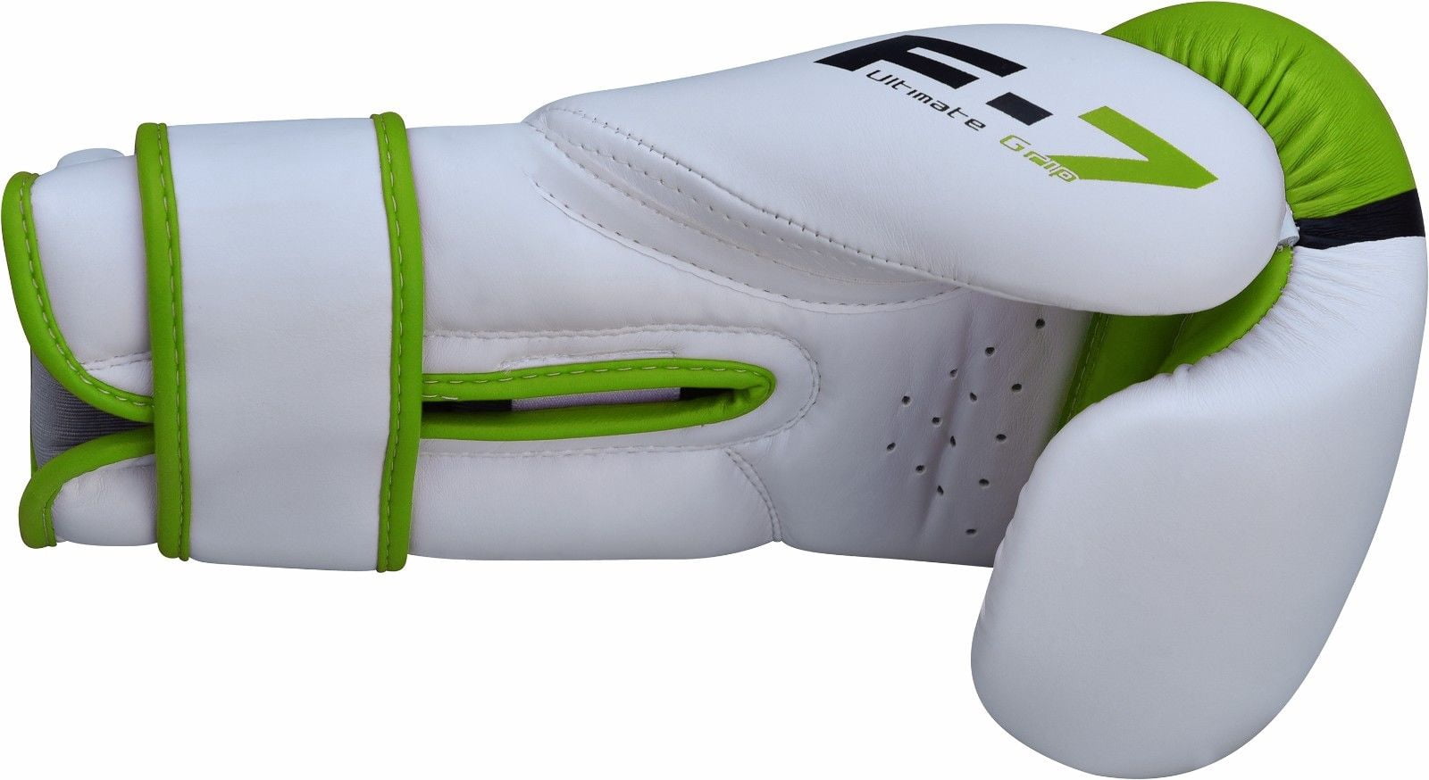 RDX F7 Leather Boxing Gloves, 10oz, Green
