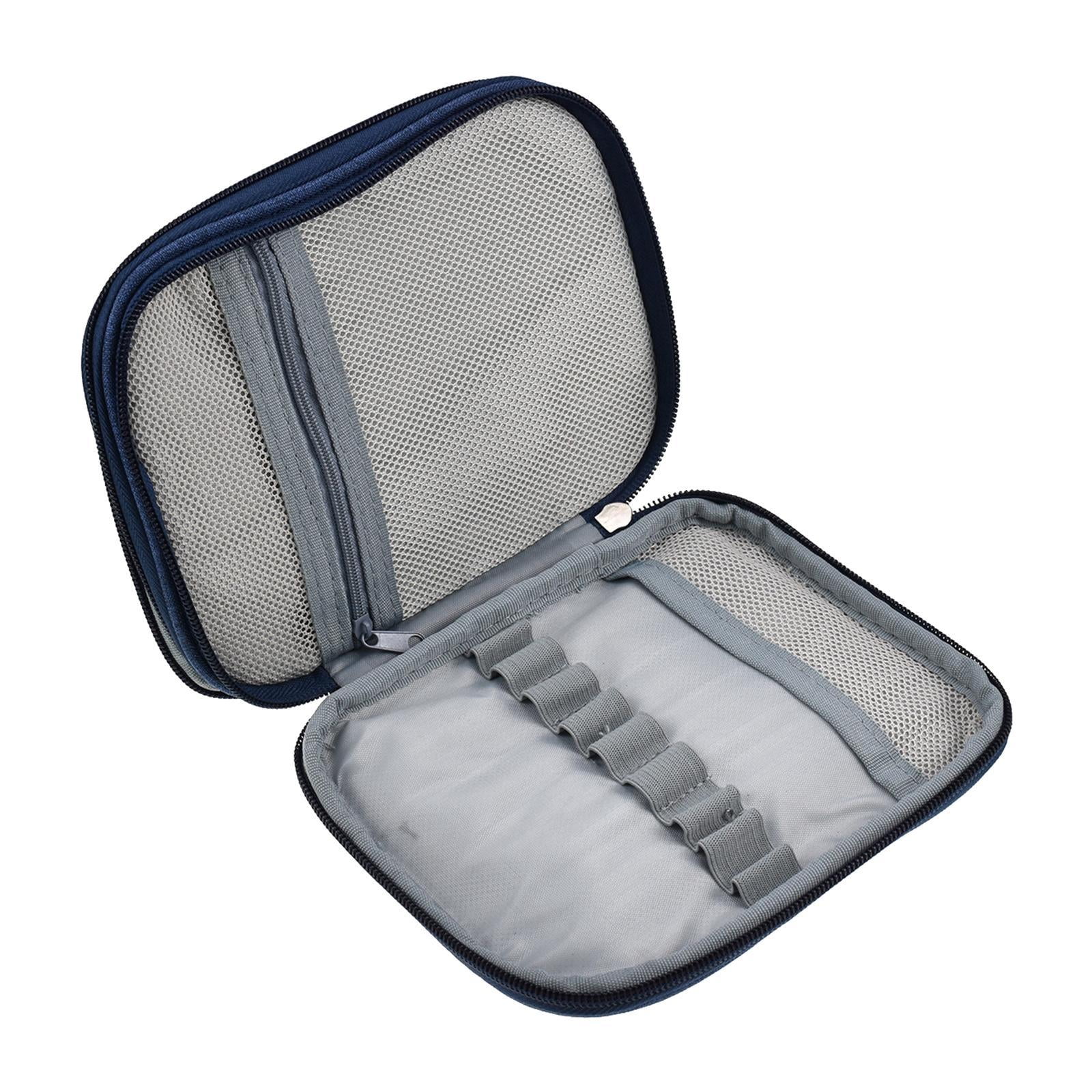 HOMYL Crochet Hook Case Storage Zipper Bag for Various Crochet Hooks Blue