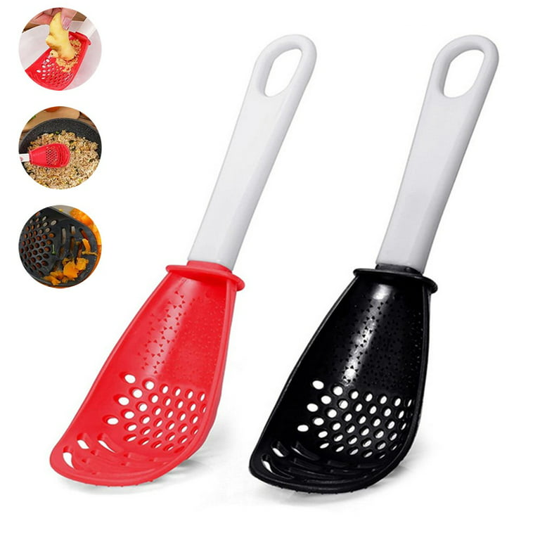 Strainer Spoon Fast Filtration Stainless Steel Dining Room Cooking Frying  Slotted Spoon Kitchen Gadget for Household 필터 국자 - AliExpress