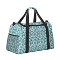 thumbnail image 2 of Fotbe Teal turquoise shell Bolsa de Viaje con Estampado, Bolsa de Fin de Semana para Mujer con Compartimento para Zapatos, Bolsa de Gimnasio con Bolsillo Húmedo, 2 of 7