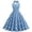 C1-Blue378, variant on Polka Dot Midi Dress For Women Halter Neck Back Bow Flared Hem Vintage Wedding Guest Long Dress