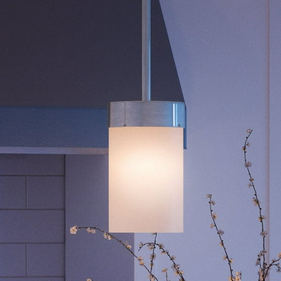 Luxury Transitional Indoor Pendant, 7''H x 5.125''W, with Modern Style Elements, Contemporary Design, Polished Chrome Finish and Glass, UHP2307