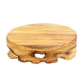 thumbnail image 1 of Base de adorno de madera retro, base de tetera de madera maciza, base redonda única, hogar y Bajo, 1 of 9