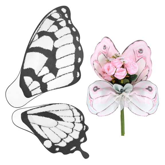 20pcs Butterfly Flower Wrapping Paper Bouquet 20" x 22", White Black