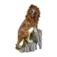thumbnail image 3 of Estatua de león de pie, figurita, accesorio de escritorio, pequeño adorno, decoración de mesa marrón, 3 of 9