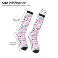 thumbnail image 5 of Balery Pink Striped Flamingo Fun Novelty Socks Men'S Women'S Crew Socks Funny Crazy Novelty Socks Quirky And Cool Socks, 5 of 9