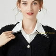 thumbnail image 6 of LoudSung False Collar Detachable Half Shirt Blouse Fake Collar Lacing Denim Dickey Collar Elegant Design for Women Girls, 6 of 7