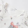 thumbnail image 6 of Toddler Girls Floral 2 Piece Outfit, Sleeveless Ruffle Peplum Top & Matching Print Leggings Casual Kids Set 2-11 Years, 6 of 6