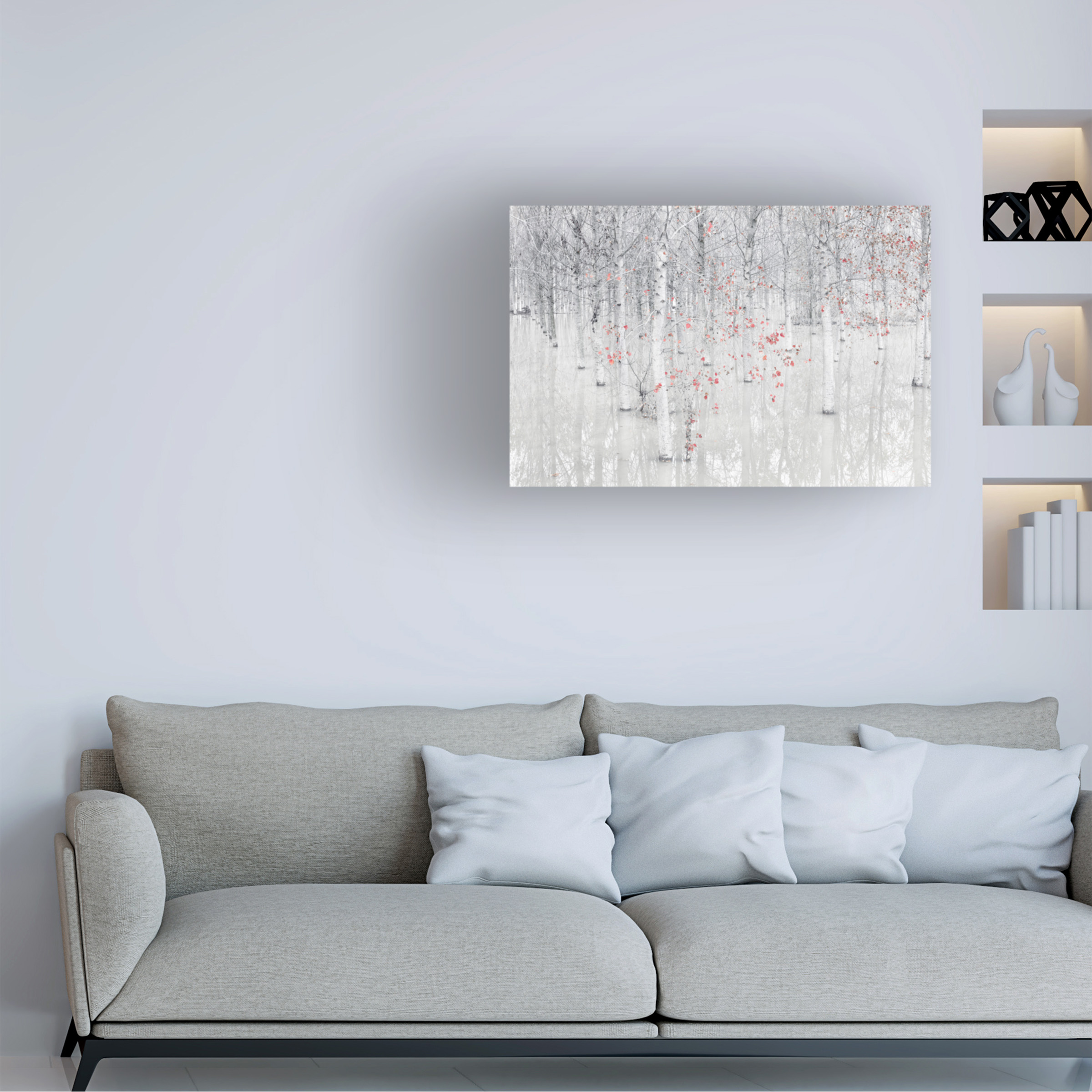 Fiorenzo Carozzi 'Red A White' Canvas Art