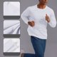 thumbnail image 1 of pstuiky manga larga para hombre, Camiseta informal de manga larga con cuello redondo para hombre, color liso, transpirable, para correr y hacer ejercicio camisetas de hombre xxxl, 1 of 8