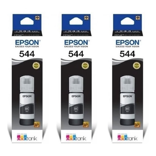 Kit 3 Botellas Tinta Negra EPSON T544 T544120AL