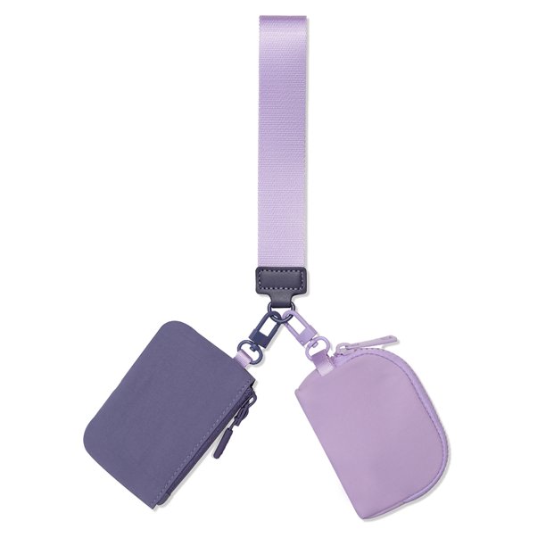 Small Change Pouch Billetera Muñeca Doble Bolsillo Mini Zip Alrededor La Llavero Billetería Dual Muñeco Pulsera Nylon Ligero para Mamá Mom.