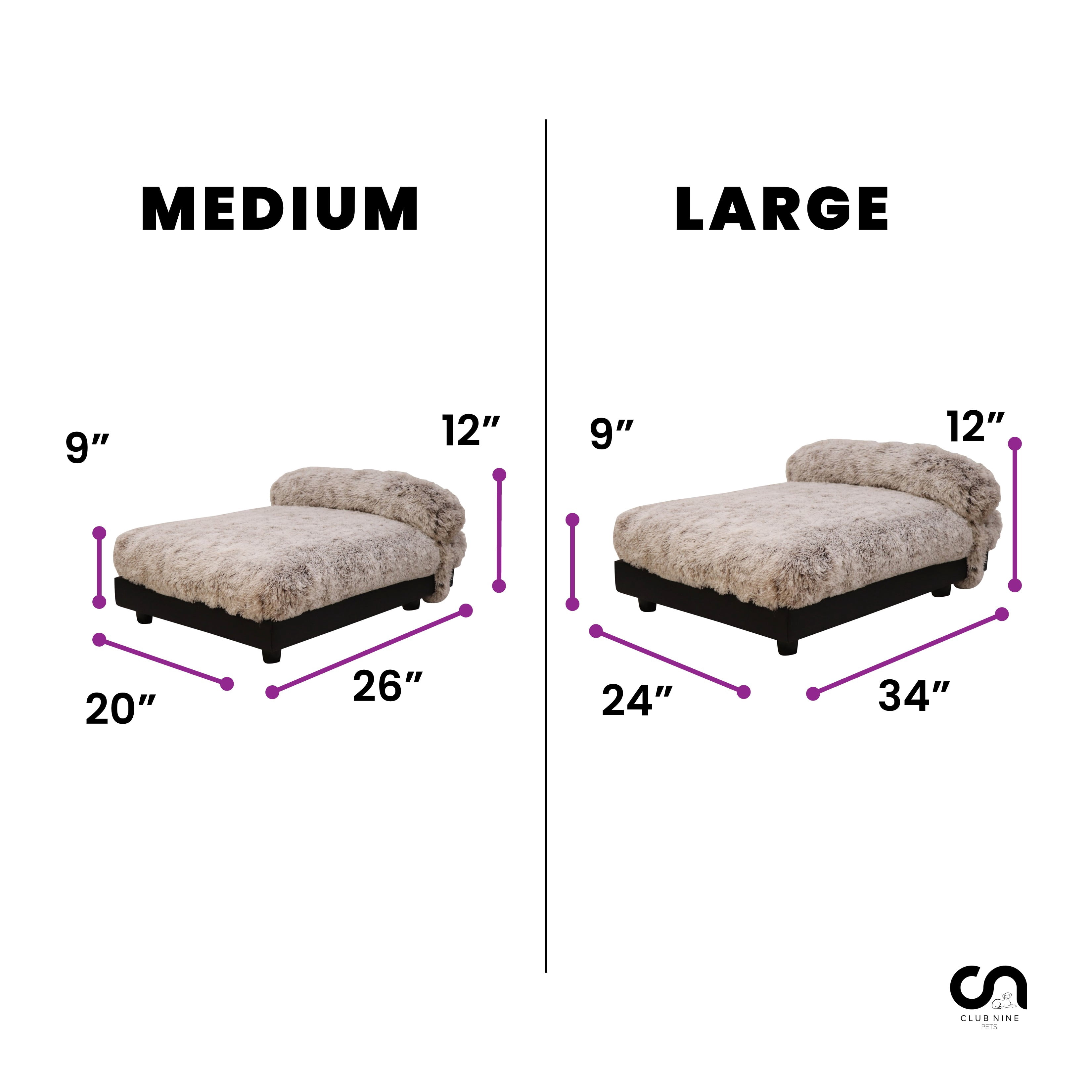 Club Nine Pets Milo Orthopedic Dog Bed, Medium, Ivory.