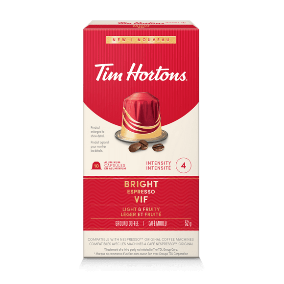 TIM HORTONS Nespresso Compatible capsules -BRIGHT, TIM HORTONS TH NCC BRIGHT
