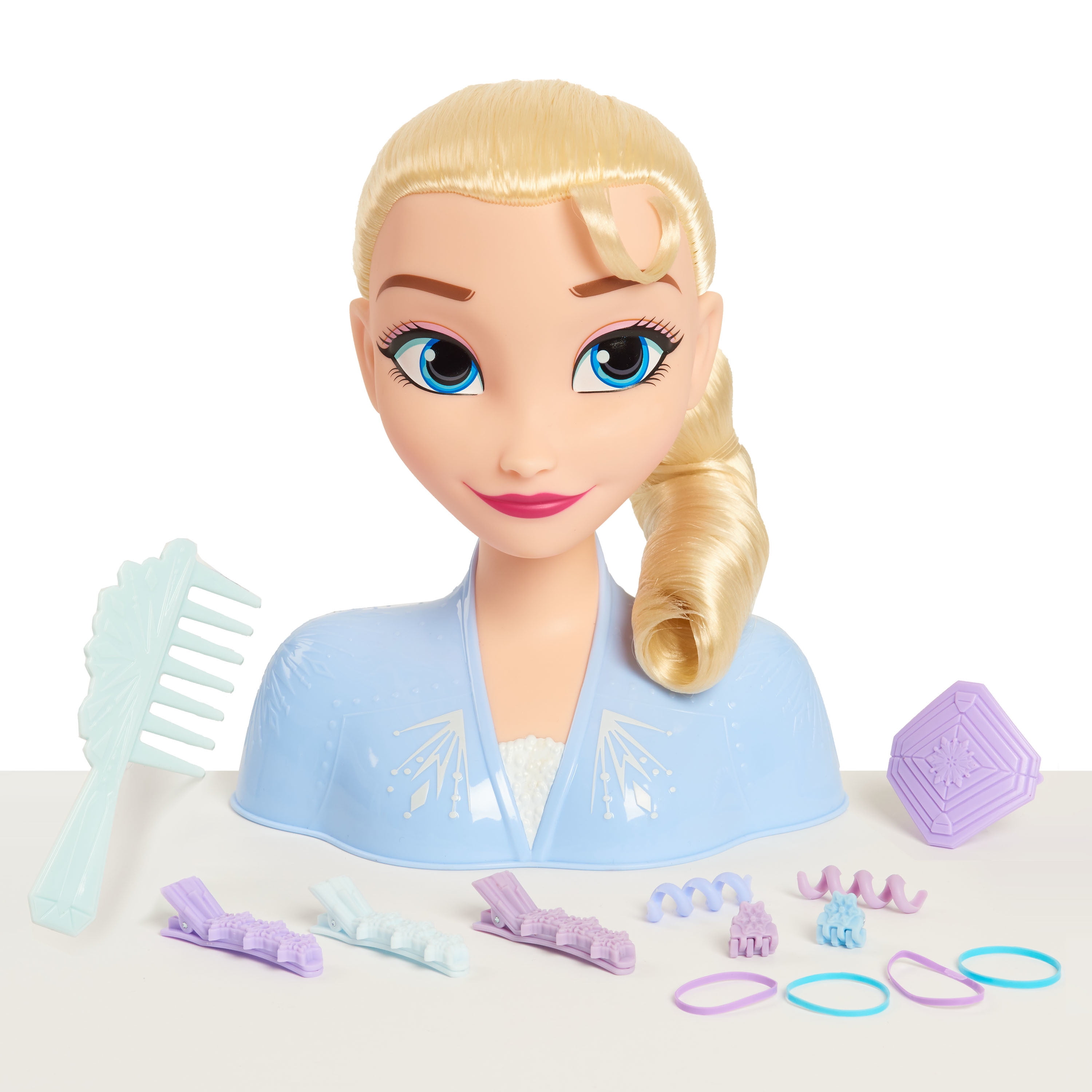 Disney Frozen Anna Hair Styling  Head Girls Toy 21 pcs Inc  working hairdryer 