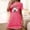 Hot Pink, variant on Sakmal Black Nightgowns for Women Halloween Breathable Lightweight Oversized Nightwear Short Crew Neck Ghost Print Short Sleeve Nightgowns S-2XL