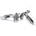thumbnail image 3 of Gemelos de metal Zulema forma de animal plateado para hombre, 3 of 4