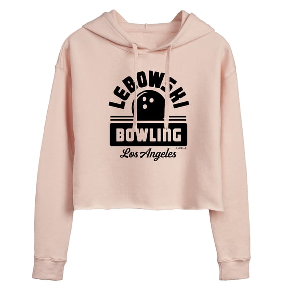 The Big Lebowski - Lebowski Bowling Los Angeles - Juniors Cropped Pullover Hoodie