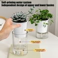 thumbnail image 5 of Self-Watering Planter Pot for Succulents | Automatic Suction Hydroponic Vase | Plastic Geometric Design | Indoor Desktop Decor for Home & Office | 10x7x7cm, 5 of 6