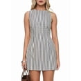 thumbnail image 2 of Women'S Dress Stripe Summer Sleeveless Summer Casual Mini Dresses, 2 of 9