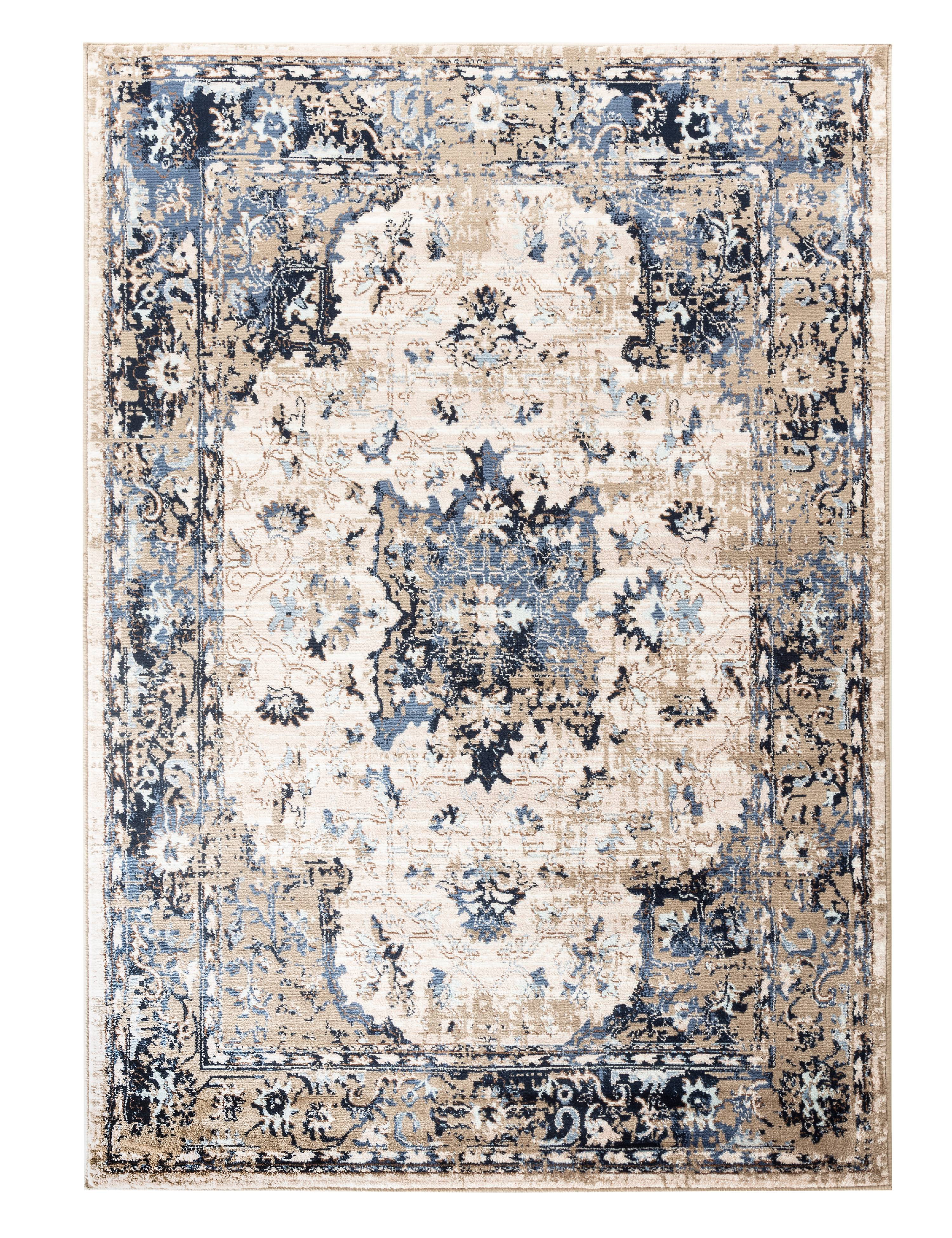 Romance Collection Rugs Cream Blue, Cream And Blue Rug